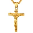 thumbnail image 6 of Antique Cross Jesus Christ Crucifix Cross Pendant Chain Necklace Retro Accessories for Men and Women, 6 of 15