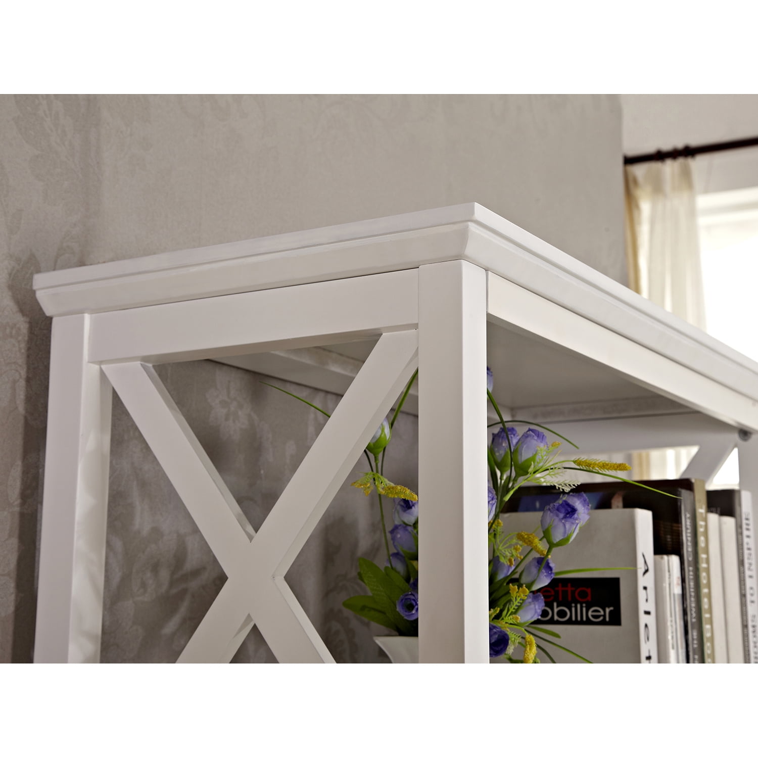 Resenkos 67" Solid Wood Freestanding Bookcase with 4 Shelves, Open Storage Organizer for Home Office Bedroom White Resenkos 67" Solid Wood Freestanding Bookcase with 4 Shelves, Open Storage Organizer for Home Office Bedroom White