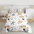 thumbnail image 2 of Homewish Kawaii Zebra Lion Leopard 3 Pieces Queen Comforter Set for Children Teens,Rainbow Animal Ultra Soft Bedding Sets,Cartoon Jungle Wildlife Bedding Comforter Set Breathable, 2 of 8