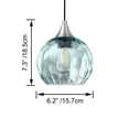 thumbnail image 7 of Kiven Plug in Pendant Light, Farmhouse Hanging Light Fixture with Green Glass Globe, E26 Socket Dimmable Pendant Light for Bedroom Hallway Kitchen, 7 of 7