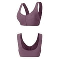 thumbnail image 6 of VISALY Front Closure Bras for Women, High Support Adjustable Strap Full Coverage Up Bras Comfortable No Underwire S, Wireless Bra, Front Closure Bras for Women, Bras (Purple, 42), 6 of 9