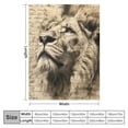 thumbnail image 4 of WYYP A Majestic Lion Flannel Throw Blanket for All Seasons Soft Plush Blankets White, 4 of 6