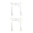 thumbnail image 1 of Youkk Polyester Transform Venue With Wedding Valance For Grand Entrance Elegant Display Wedding Arch Drape white 2Set, 1 of 6