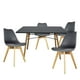 thumbnail image 1 of Set Comedor Oslo Melamina 120 Negro 4 sillas Frankfurt Gris Mundo In Minimalista, 1 of 8