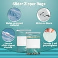 thumbnail image 5 of Pack of 250 Slide Zipper Bags, 6 x 9. Polyethylene Pills Bags 6x9. 3 mil. White Block Bags for Packing and Storing. Plastic bags for industrial, food service, health needs., 5 of 7