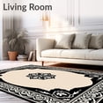 thumbnail image 2 of ODIKA 2'x3' Machine Washable Non-Slip Area Rug, Delicate Floral with Interlaced Motifs and Vintage Wash Finish High Traffic Rug with Pad, Beige, 599041, 2 of 8