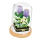 thumbnail image 1 of Bloques de construcción de plantas Bling Bling ramo de plantas en maceta decoración tulipán con cubierta protectora, 1 of 10
