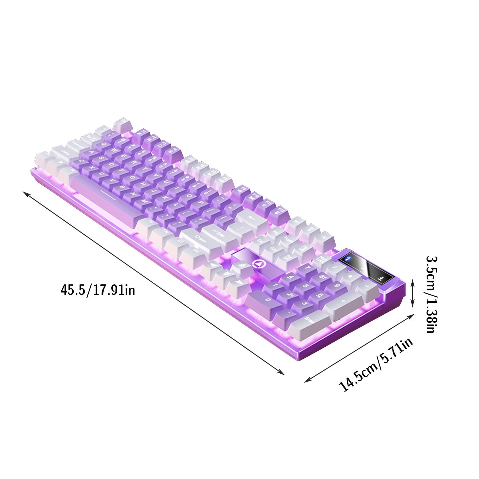 Wired Gaming Keyboard 104-Key, Colorful RGB Backlit Computer Keyboard with Ergonomic Mechanical Feel, Waterproof USB PC Keyboards for Desktop PC Laptop Gaming and Office Use.