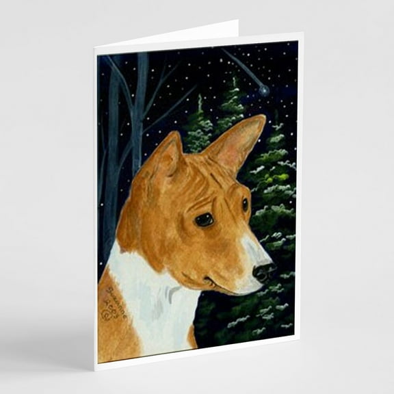 Basenji Greeting Cards and Envelopes Pack of 8