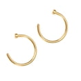 thumbnail image 1 of MIANGASTORE 2 pcs Unisex Surgical Titanium Steel Open Nose Ring Nose Piercing Stud 8mm (Golden), 1 of 6