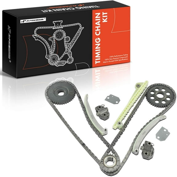 A-Premium Engine Timing Chain Kit W/Guide Rail [fit SOHC, 8Cyl 4.6L] Compatible with Ford Mustang, Expedition, Explorer, E-150 Econoline, F-150 & Lincoln Town Car & Mercury Grand Marquis, Mountaineer