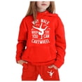 thumbnail image 2 of MuXiKeJi Clothes Toddler Baby Girl Clothes Size 2 Cartoon Print Long Sleeve Active Hoodie Pullover Tops Sweatsuit Pants Fall Toddlers Girls Clothing, 2 of 4