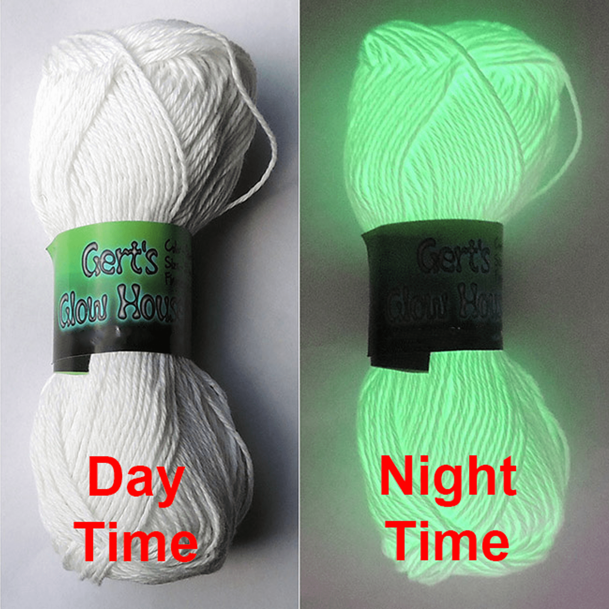 Glow in outlet the dark yarn