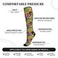 thumbnail image 2 of Rateoe Colrful Tropical Leaves Compression Socks for Women and Men 20-30mmHg-Circulation Support Socks Knee High Nurse Pregnant Running Medical and Travel Athletic, 2 of 7