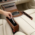 thumbnail image 4 of Car Seat Gap Filler Organizer, Leather Car Seat Storage Box, Between Seats Organizer for Phones, Keys, Sunglasses, No-Drill Car Console Side Pocket for Most Vehicles (Size/Colour as Pictured), 4 of 7