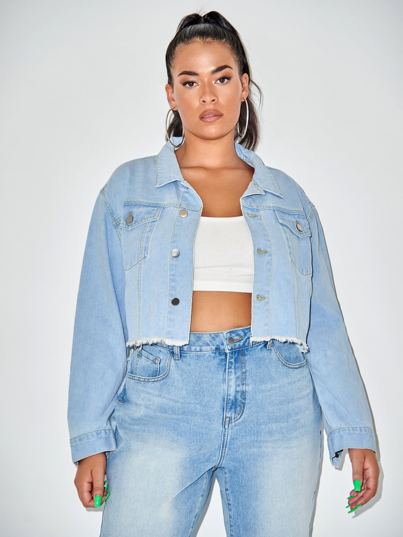 Side Denim Jacket 410112W112665 