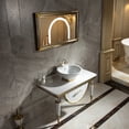 thumbnail image 3 of Classical European style Stainless Steel Bathroom Cabinet Bathroom Vanity With Sink Bathroom My Lux Decor Round, 3 of 5