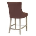 thumbnail image 5 of WestinTrends Hayes 24" Upholstered Wood Bar Stool with Tufted Back, Antique Gray/Brown, 5 of 10
