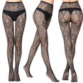 thumbnail image 1 of Paquete de 3 medias de red para mujer, medias suaves transparentes de seda desnuda negra 20 denier, 1 of 2