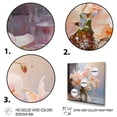 thumbnail image 3 of Designart "Peach Orchids love expression I" Floral Floater Framed Wall Art Print, 3 of 7
