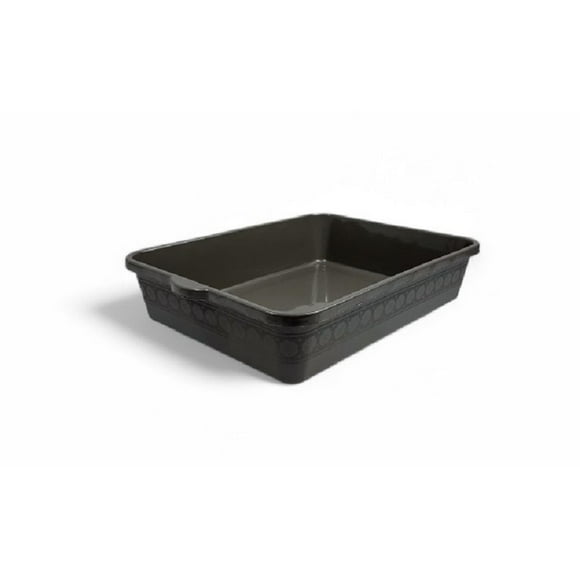 Charola Plástica Multiusos Santa María Color Negro 50cmx39cmx11cm