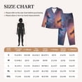 thumbnail image 2 of Salouo Watercolor Sky Dragon Pattern Women's Pajamas Set Long Sleeve Button Down Sleepwear Soft Pj Lounge Sets for women 2 Piece Pjs Set with Long Pants -Medium, 2 of 8