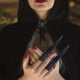 thumbnail image 5 of 10 protectores de dedos de hierro con 1 par de guantes largos de dedo completo, guantes de garra negros, guantes de pata, disfraces de terror para mujer, uñas de garra para cosplay y fiestas, 5 of 6