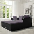 thumbnail image 2 of Topbuy Patio Rattan Daybed with 4 Cushions, Grey, 2 of 9