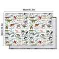 thumbnail image 6 of White Dinosaurs Names Species Pattern Summer Placemats Table Placemats Set Of 4-Linen Kitchen Washable Placemats Table Mats 11.8"x17.7" Non-Slip Heat Resistant, 6 of 6