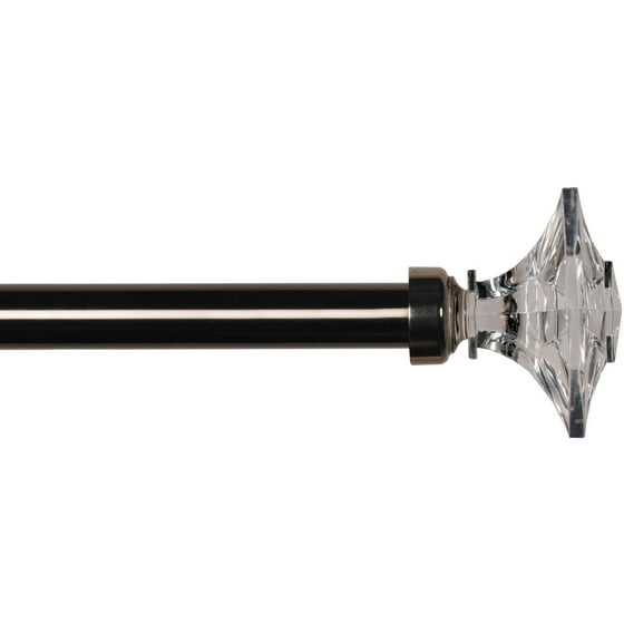 Better Homes and Gardens 1" Black Stacked Square Drapery Rod