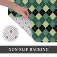 thumbnail image 6 of Rateoe Green Squares Pattern Flannel Door Mat Indoor Outdoor Entrance, Waterproof All-Weather Doormat,Fade Resistant, Low Profile Entryway Mat 16x24in, 6 of 7
