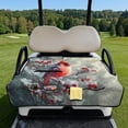 thumbnail image 2 of COEQINE Golf Cart Seat Covers with Carry Handle, Comfortable Golf Cart Seat Towel Blanket, Fits for EZGO Yamaha Club Car and Other 2-Seat Golf Carts, Northern Cardinal Bird, 2 of 8