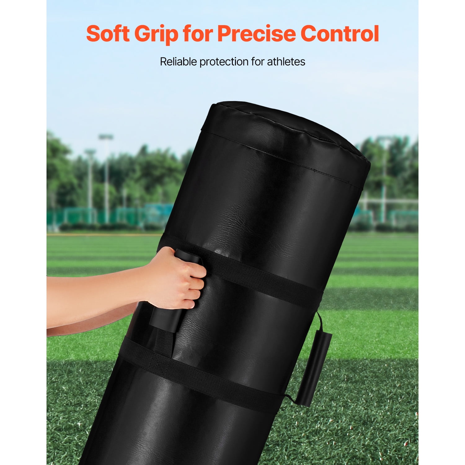 KFFKFF Soccer Training Dummy, 47.2 inch Practice Blocking Pad Gear, Robust Tackle Dummies with Grips, Ideal for Collision Drills, Kickboxing, Martial Arts, Athletic Training