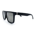 thumbnail image 6 of Mens Mirrored Lens 90s Flat Top Horn Rim Plastic Urban Sunglasses [Matte Black - Gold Mirror], 6 of 8