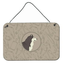 Carolines Treasures CK2160DS812 Alaskan Malamute In the Kitchen Wall or Door Hanging Prints  8x12 multicolor