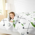 thumbnail image 4 of Homewish Boys Golf Sports Bedding Comforter Set for Kids, Abstract Stripes Twin Comforter Sets, White Green Cartoon Reversible Bedding Set, Luxury Bedroom Decor, 2 Pieces, 4 of 8