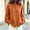 Orange, variant on Women Solid Imitation Linen Long Sleeve Blouse, Ladies Mandarin Collar Button Front Shirt, Elastic Cuff Loose Curved Hem Pocket Top, Minimalist Office Daily Casual Wear (Coffee,3XL)