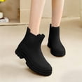 thumbnail image 6 of Crunowin Women's Ankle Rain Boots, Versatile Lightweight Casual Waterproof Everyday Outdoor Shoes Black 7.5, 6 of 8
