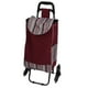 thumbnail image 3 of Carretilla de mano plegable de acero inoxidable con capacidad de carga pesada, carrito de equipaje con bolsa para mudanzas, comestibles, viajes, oficina, franja roja, 3 of 14