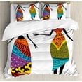 thumbnail image 3 of African Woman Duvet Cover Set Twin Size, Tribal Ladies in Traditional Costume Silhouettes Ethnicity Vintage Display, Decorative 2 Piece Bedding Set with 1 Pillow Sham, Multicolor, by Ambesonne, 3 of 3