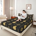 thumbnail image 4 of Feelyou Western Aztec Damask Twin Sheet Sets, Tribal Boho Ghost Bedding, 3 Pieces, 4 of 7