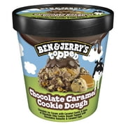 Ben & Jerry's Top Chocolate Caramel Cookie Dough Ice Cream Cage-Free Eggs Kosher Milk, 1 Pint