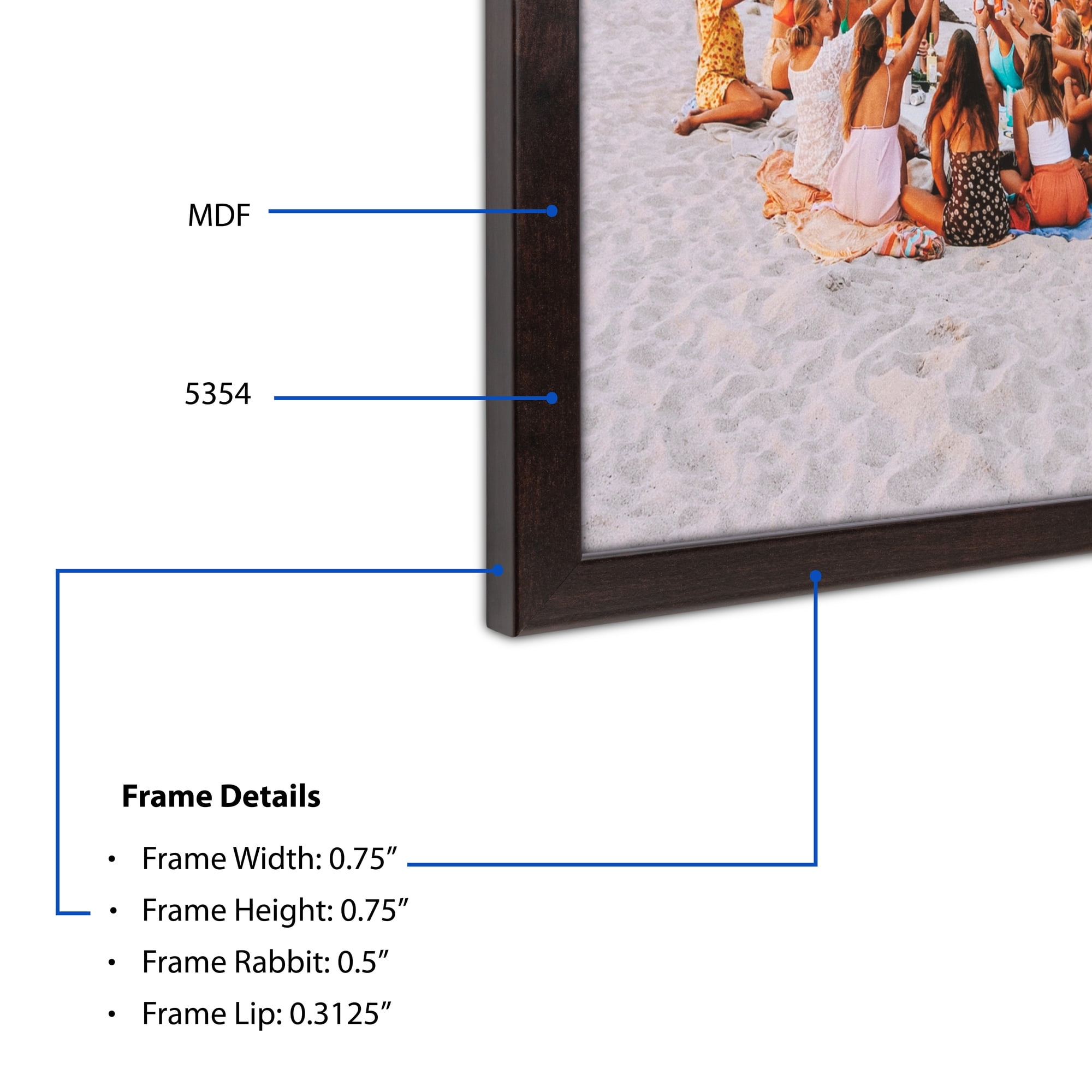 ArtToFrames 18" x 24" Other Picture Frame, 18x24 inch Multi MDF Poster Frame (WOM-5354),  Pack