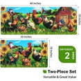 thumbnail image 3 of Farmhouse Kitchen Rugs [2 PCS] Anti-Fatigue Kitchen Mats for Floor Sunflower Farm Rooster Kitchen Rugs Non-Slip Washable Waterproof Cushioned Mat for Home/Office/Sink, 18''''x30''''+18''''x48'''', 3 of 6
