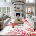 thumbnail image 3 of Red Sea Stars Large Area Rugs 5x8 ft Watercolor Ocean Red Coral Star Fish Washable Rug Non Slip Indoor Carpet Absorbent Floor Mat for Living Room Bedroom Dining Room, 3 of 9