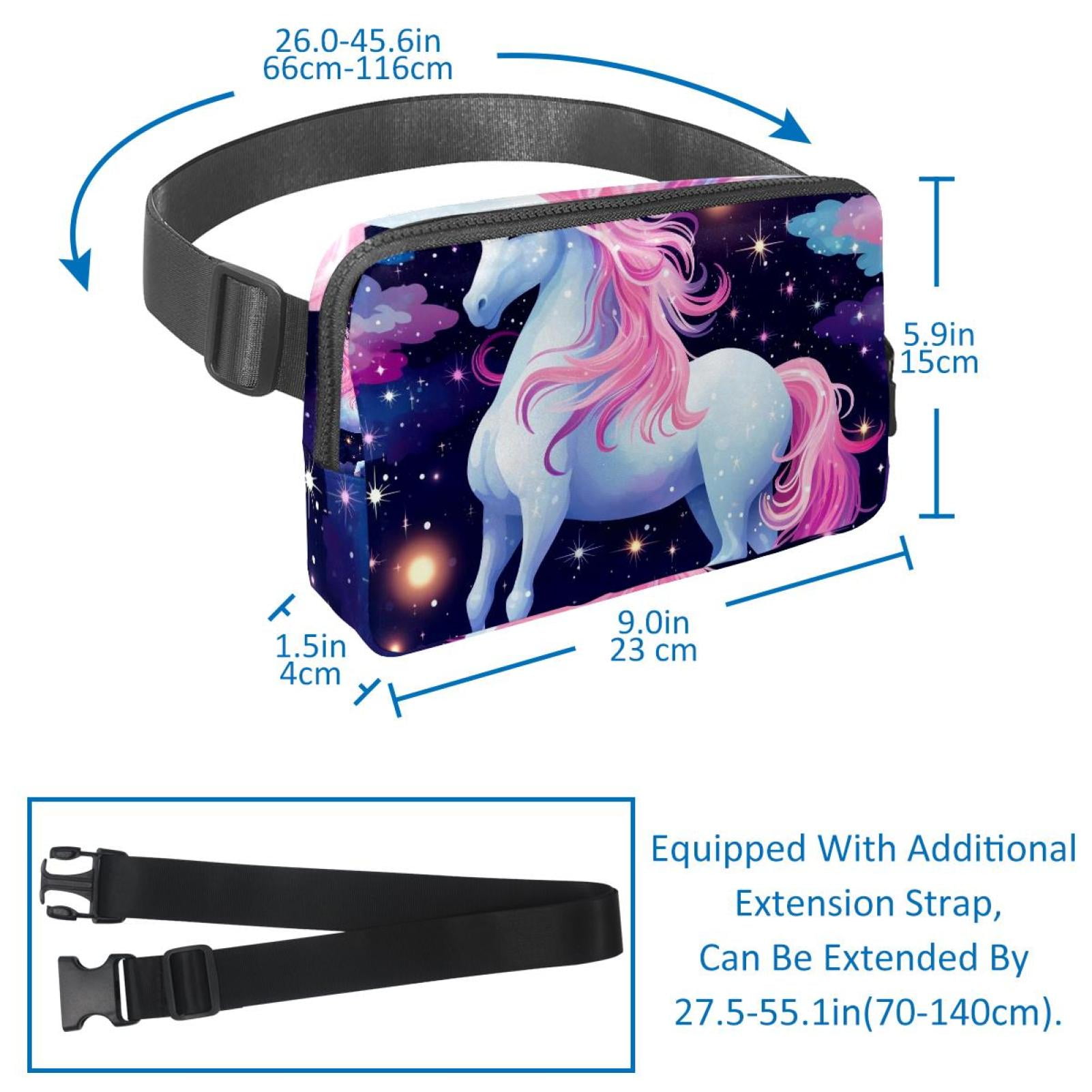 Star Unicorns Lightweight Adjustable Extension Strap Unisex Fanny Pack Waist Pack Cross Body Bag