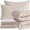 Taupe, variant on Ntbay 5 Piece Twin Bedding Comforter Set, Ultra Soft and Breathable Bed in a Bag, Includes Quilted Comforter, Fitted Sheet, Flat Top Sheet, 2 Envelope Pillowcases, Taupe