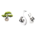 thumbnail image 1 of Árbol bonsái artificial,Árbol bonsái artificial para decoración de escritorio de interior y hogar,Árbol bonsái falso Planta falsa en maceta Planta falsa,estatua de cisne,Figuras de cisne, 1 of 8