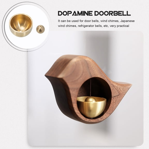 WHAMVOX Retro Style Door Hanging Bells for Doorbell Chime, Golden Decorative Wind Chimes for Home and Door Decor