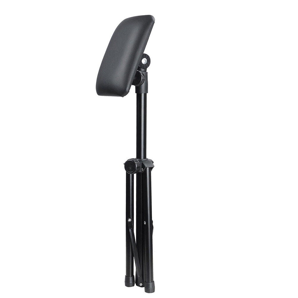 Tattoo Tripod Stand Arm Leg Rest Chair Tool Foldable Height Adjustable with PVC Sponge Pad Black